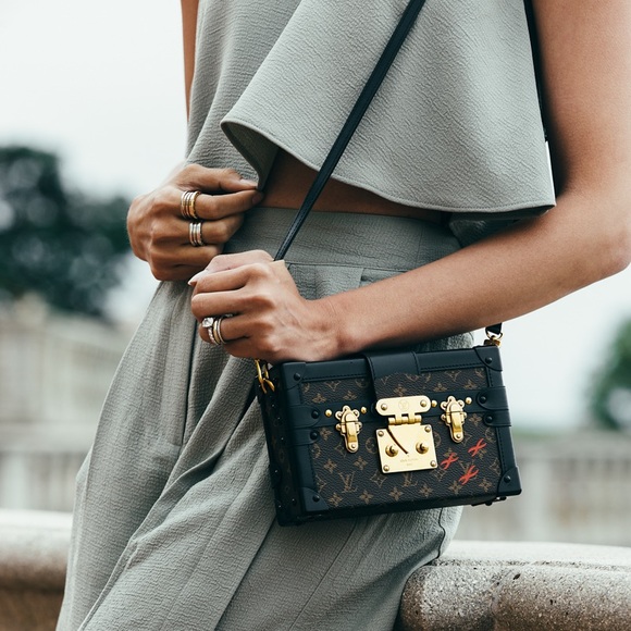 Petite Malle 2021 LV Louis Vuitton Handbag Crossbody Clutch Logo FULL SET ! - Picture 7 of 16